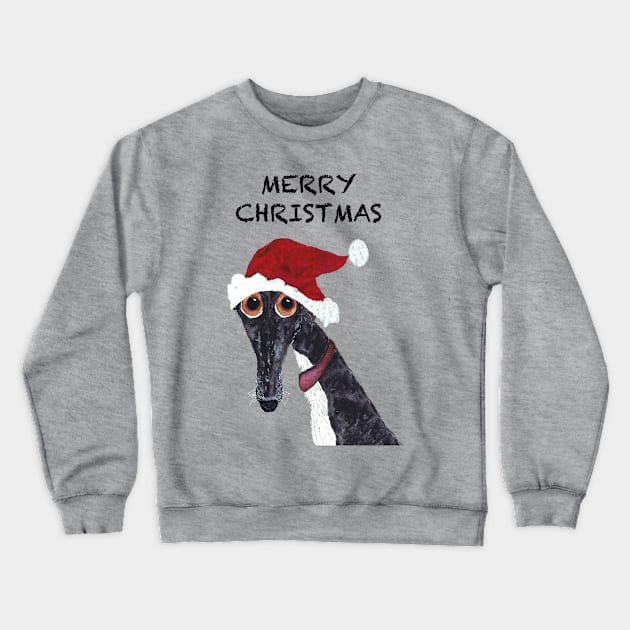 Greyhound Xmas Crewneck Sweatshirt by haresandcritters